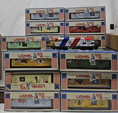 Lionel Spirit of 76 Complete Train Set. Hard to find complete Lionel Spirit of 76 Complete Train