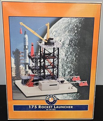 Lionel 6-14102, # 175 Rocket Launcher in original box. Missing Rocket, C-8+ Condition: C-8+