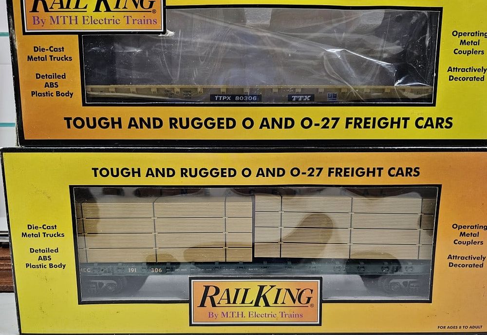 Lot 226: Rail King Box Car and Rolling Stock Lot of 4