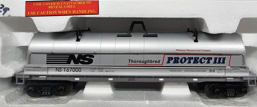 Lot 231: MTH Premier Norfolk Southern Coil Car Lot C-9
