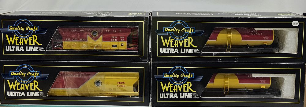 Lot 72A: Rare Vintage Florida East Coast Limited Edition Rolling Stock Car Lot of 4