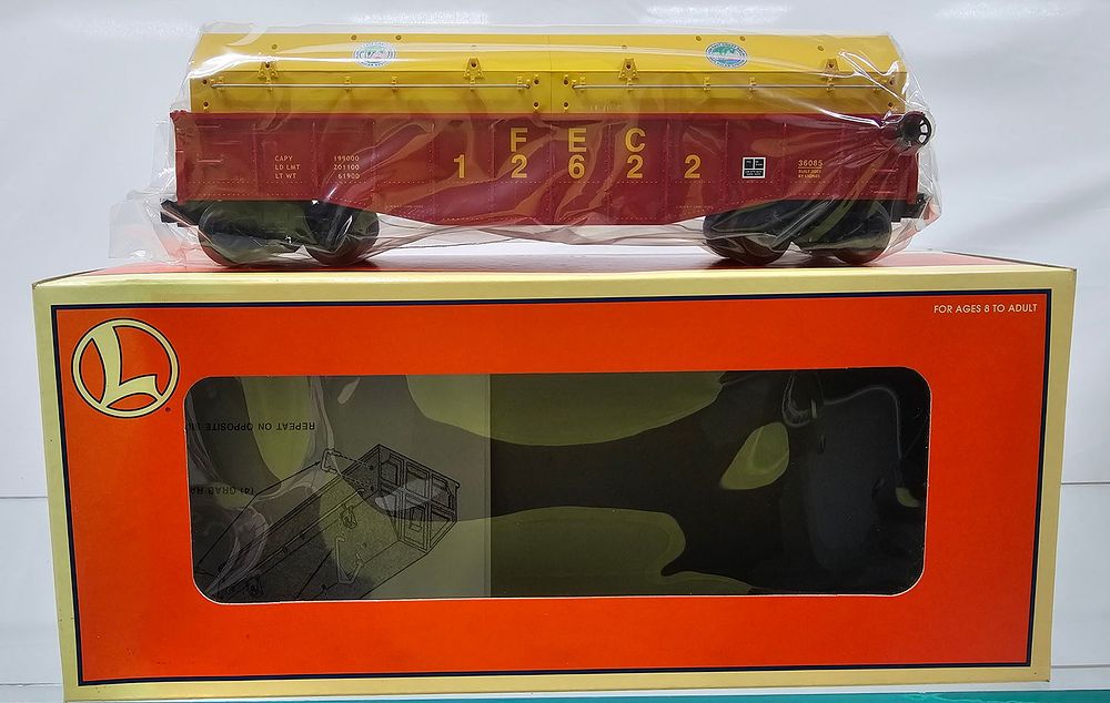 Lot 72B: Lionel 6-36085 Florida East Coast Gondola With Coil Covers (New In Box) C-10