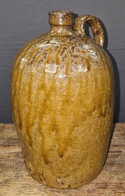 Fine Edgefield SC Landrum 1850s 1gal Jug that is slave made. This jug has outstanding eye 
