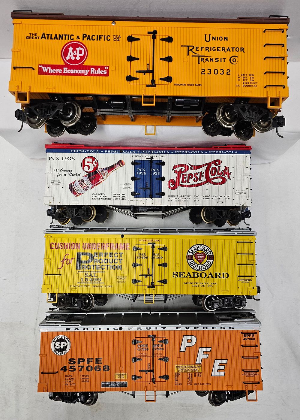 Lot 144: LGB G-Scale Advertising Box Car Lot of 4
