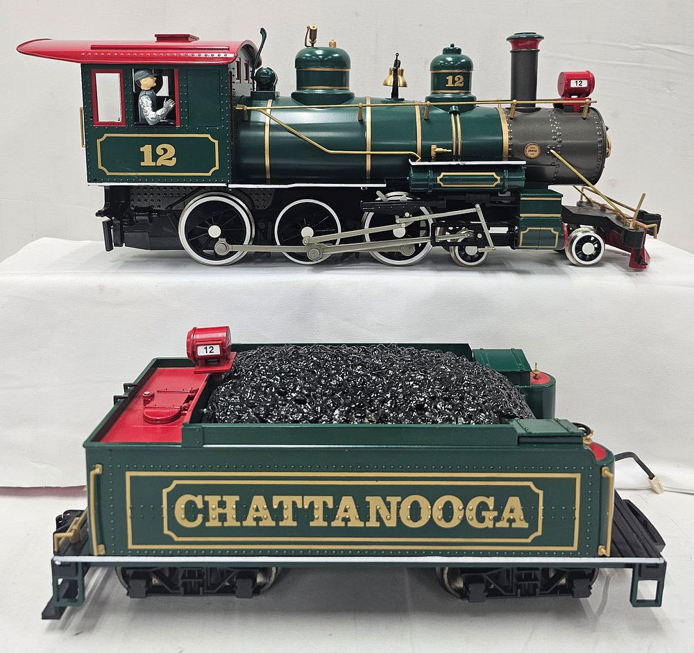 Lot 187: Bachman G-Scale #12 Steam Locomotive & Tender