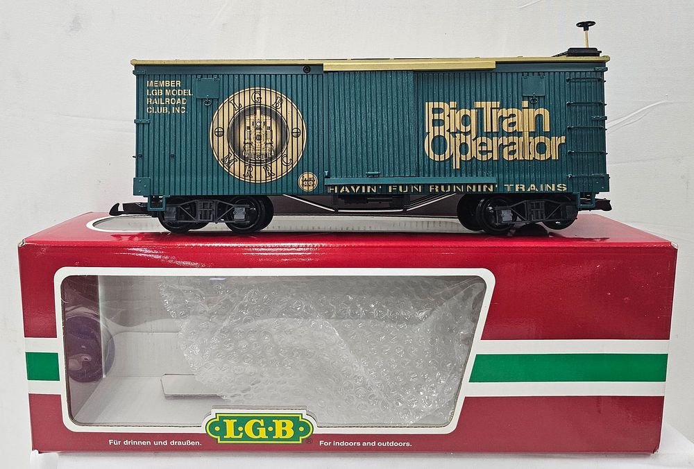 Lot 197: LGB 46675 Big Train Operator Boxcar