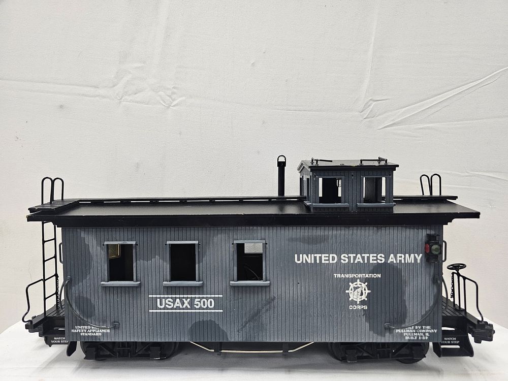 Lot 208: Charles Ro G-Scale US Army Caboose