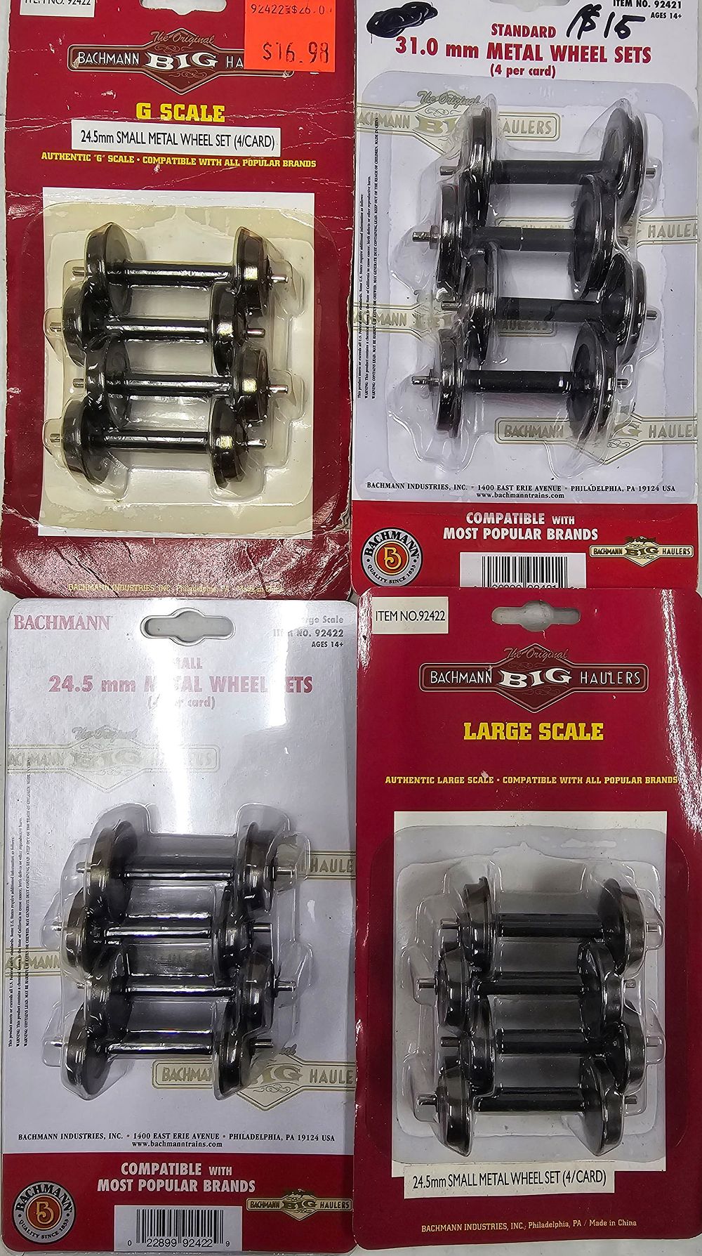Lot 211: Bachmann G-Scale Trucks (New) Lot of 4