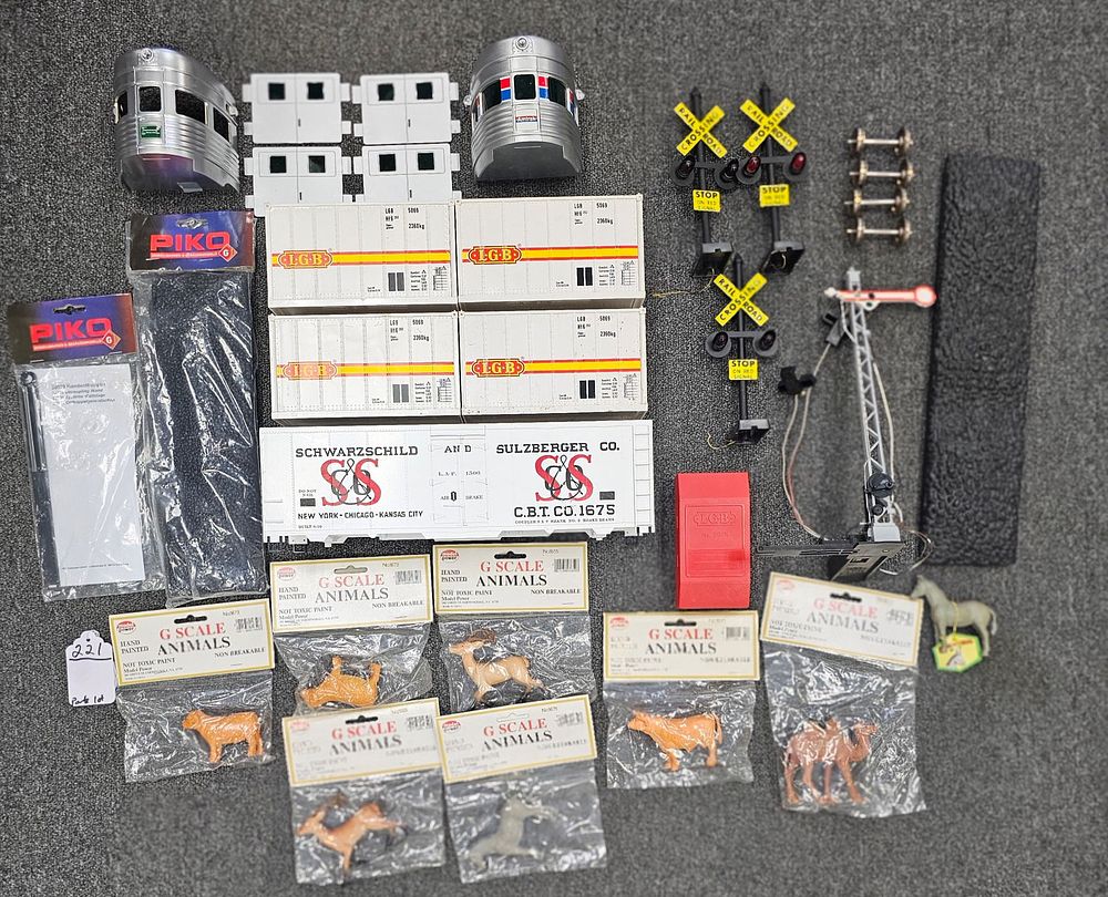 Lot 221: G-Scale Passenger/ Freight Car Parts Lot of 18