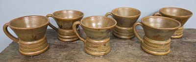 WJ "Bill" Gordy Mt. Gold Decorated Cup Lot of 6. WJ "Bill" Gordy Mountain Gold Decorated Cup Lot 