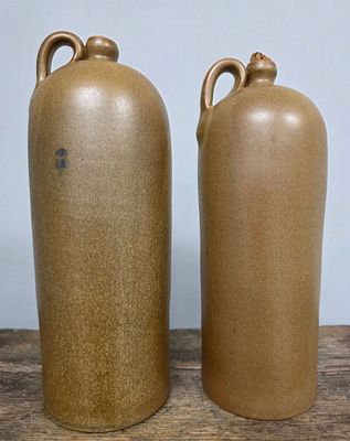 W J Gordy Single-Handle Jugs Lot of 2. Both are Mountain Gold signed by Gordy and "Made 