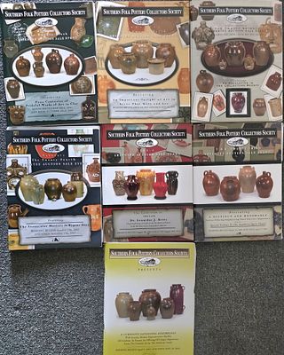 7 Southern Folk Pottery Auction Catalogs. Seven, Southern Folk Pottery Auction Catalogs, with 