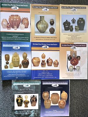 7 Southern Folk Pottery Auction Catalogs. Seven, Southern Folk Pottery Auction Catalogs, with 