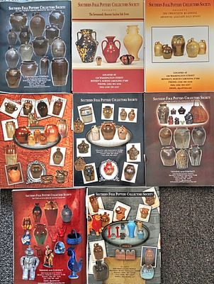 8 Southern Folk Pottery Auction Catalogs. Eight, Southern Folk Pottery Auction Catalogs, with 
