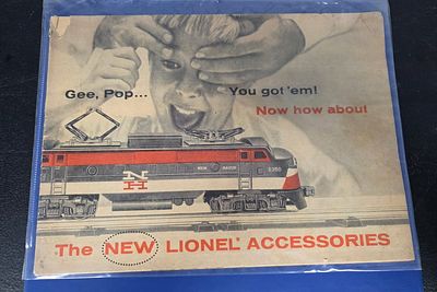 Lionel Train Catalogs Lot of 16. Binder includes catalogs from 1956, 1962 (x2), 1963, 1964 