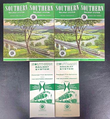 1956, 58, 73 Southern RR Passenger Train Schedule. 1956, 58, 73 Southern RailRoad Passenger 