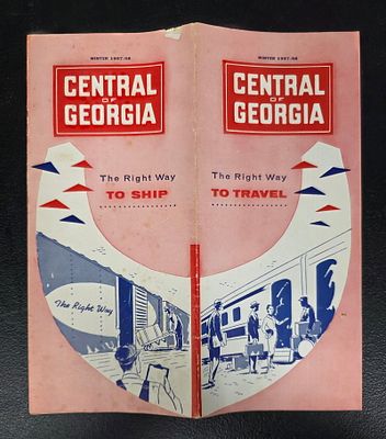 1957 & 58 Central of GA RailRoad Time Tables. 1957 and 1958 Central of Georgia RailRoad Time 