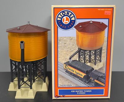 Lionel #38 Water Tower W/ Box. Lionel (6-24224) #38 Water Tower W/ Box, like new C-9+. Tested 