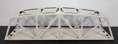 Marx O-Gauge Trestle Bridge Post War, has been repainted silver.
