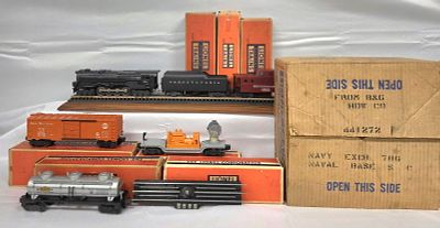 Lionel Postwar No. 2203WS US NAVY Stamped Box Set. Very Rare Original Lionel Postwar Boxed Set 