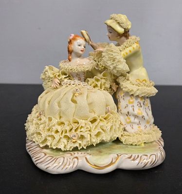 Dresden Figurine 'Final Touch' Sunrise Collection. A fine Irish Dresden Figurine "Final Touch" 