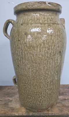 Randolph Co. Alabama Boggs 4 Gallon Churn. Randolph County, Alabama Boggs Shop Four Gallon Churn 