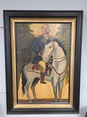 Hand Painted George Washington Painting Signed by newly discovered folk artist Devan Roberts 