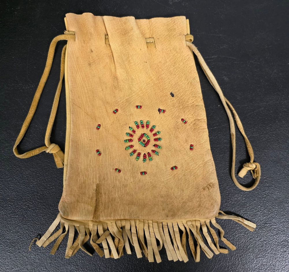 Lot 43C: Native American Leather Pouch-Medicine Bag