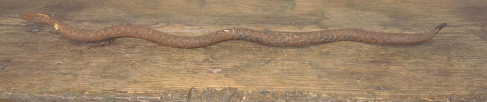 Lot 48: 1950-60s Folk Art Carved Metal Snake