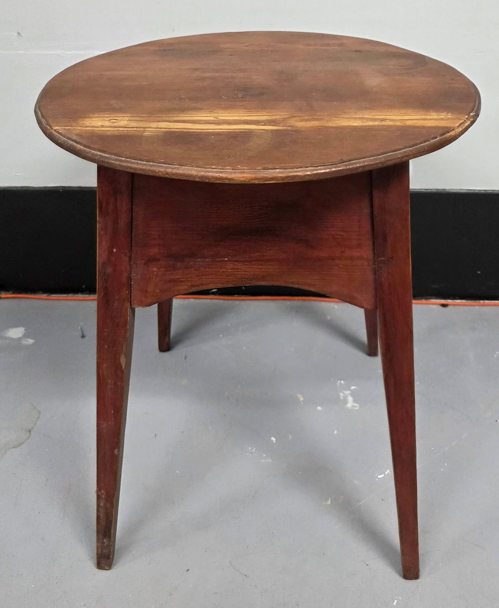 Lot 52: Fine Georgia Red Painted Heart Pine Table