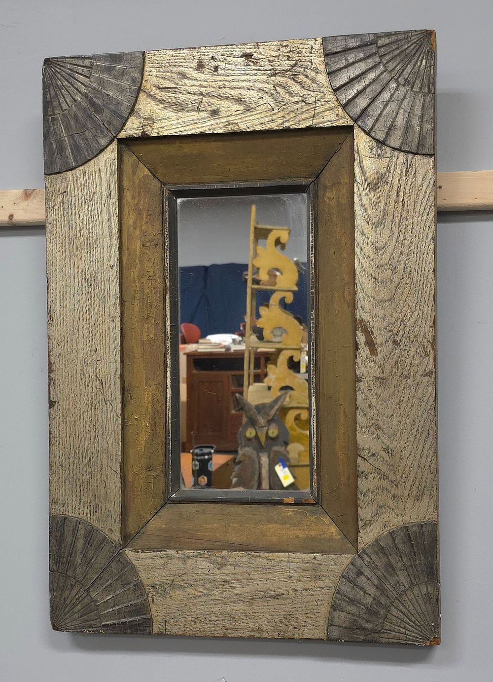 Lot 59: Early Folk Art Mirror