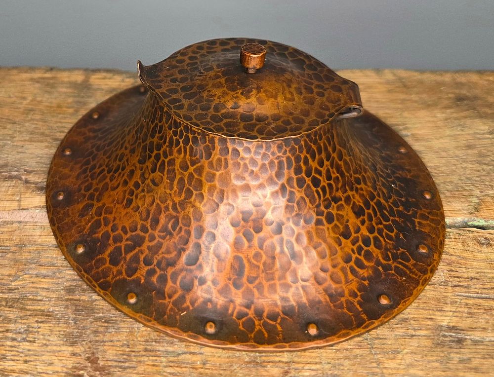 Lot 80: Gustav Stickley Arts & Crafts Hammered Copper Ink