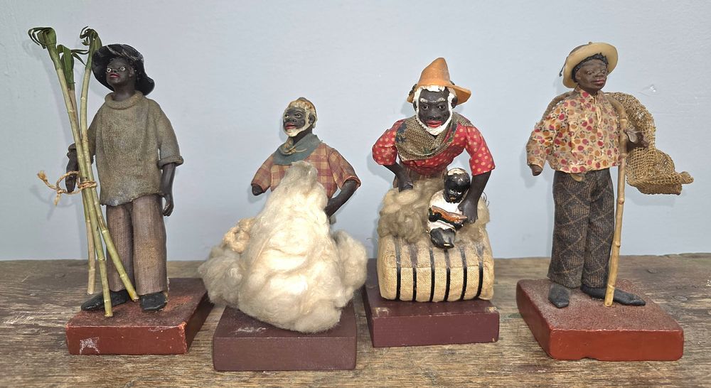 Lot 108: Southern Wax Folk Art Figures, attrib. to Vargas