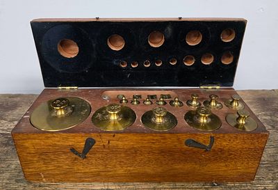 Beck Bros. Gold Scale/Jewelers Weight Set -Complete. Antique Becker Bros. New York, Gold 