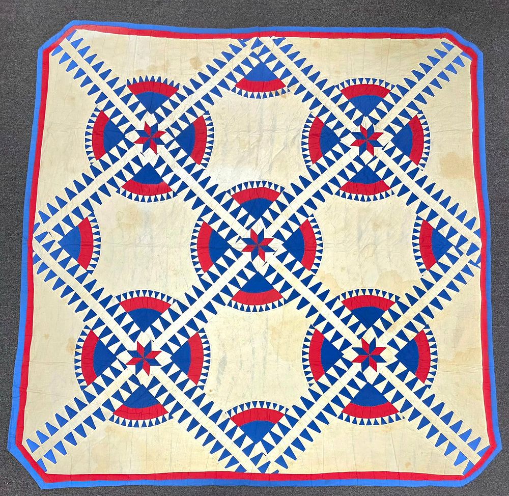 Lot 41E: 1920s New York Beauty Patchwork Quilt