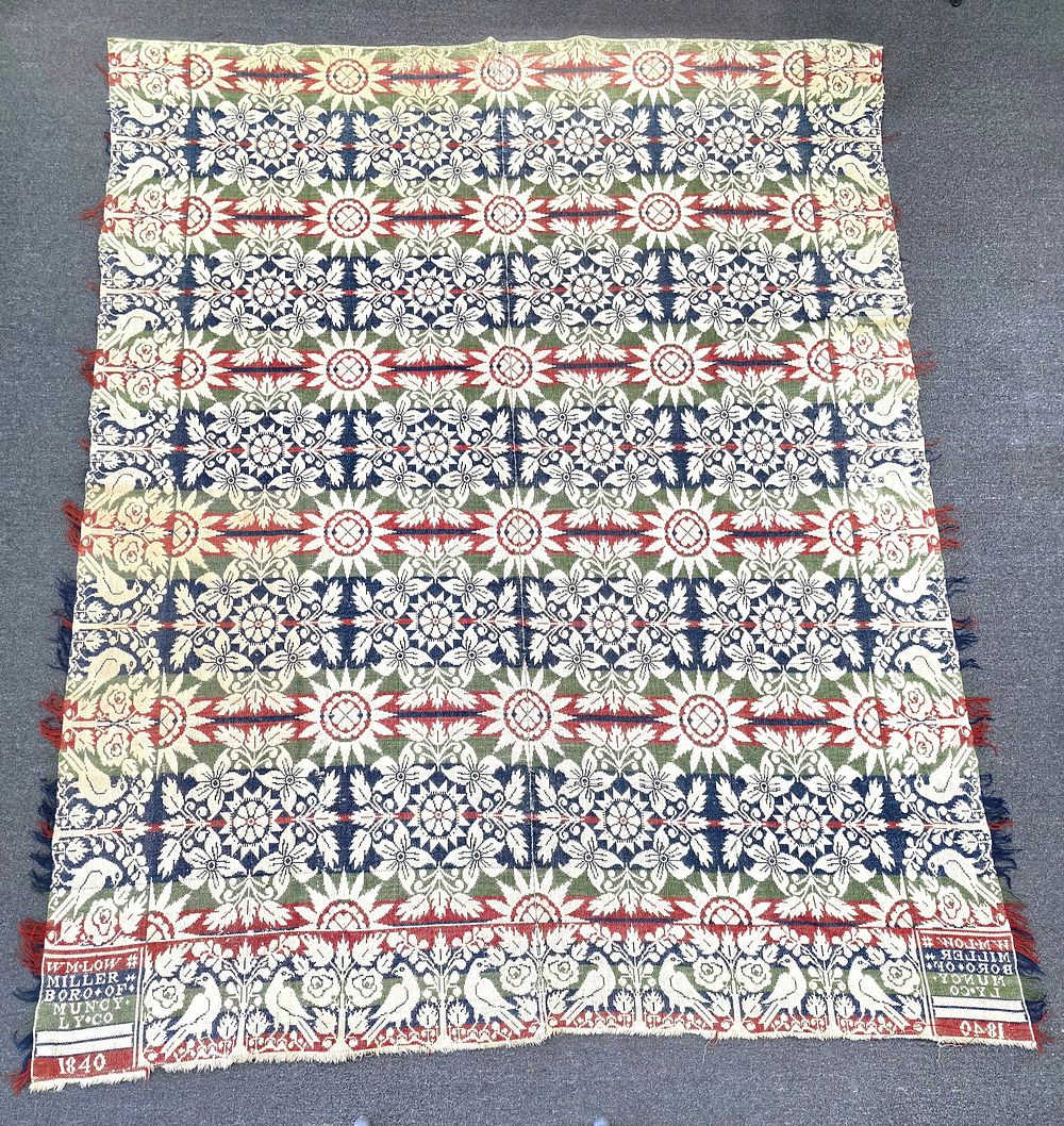 Lot 41R: 1840 WM- Low Pennsylvania Coverlet