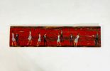 Folk Art Painting on Wood by Scott Griffin (Canada 1970) Titled "Return to Red Carpet". Original Image - 1