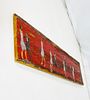 Folk Art Painting on Wood by Scott Griffin (Canada 1970) Titled "Return to Red Carpet". Original Image - 2