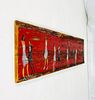 Folk Art Painting on Wood by Scott Griffin (Canada 1970) Titled "Return to Red Carpet". Original Image - 4