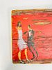 Folk Art Painting on Wood by Scott Griffin (Canada 1970) Titled "Return to Red Carpet". Original Image - 5