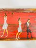 Folk Art Painting on Wood by Scott Griffin (Canada 1970) Titled "Return to Red Carpet". Original Image - 7
