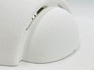Pair of Modern White Ceramic Wall Sconces. Sleek and minimal pair of white ceramic wall sconces Image - 7