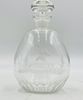 Etched Crystal Glass Decanter with Stopper – Nature Scene Motif. Elegant hand-etched crystal Image - 3