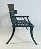 Vintage Cast Aluminum Klismos Bench. Cast aluminum 3 seater bench.
The bench has a beautiful Image - 4
