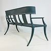 Vintage Cast Aluminum Klismos Bench. Cast aluminum 3 seater bench.
The bench has a beautiful Image - 5
