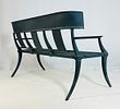Vintage Cast Aluminum Klismos Bench. Cast aluminum 3 seater bench.
The bench has a beautiful Image - 6
