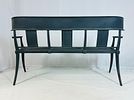 Vintage Cast Aluminum Klismos Bench. Cast aluminum 3 seater bench.
The bench has a beautiful Image - 7