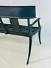 Vintage Cast Aluminum Klismos Bench. Cast aluminum 3 seater bench.
The bench has a beautiful Image - 8