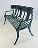 Vintage Cast Aluminum Klismos Bench. Cast aluminum 3 seater bench.
The bench has a beautiful Image - 14