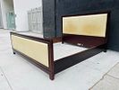 Mahogany & Leather King Size Bed by Barbara Barry for Baker Furniture. Introducing the luxurious Image - 4